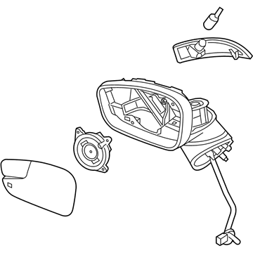 Ford AE8Z-17683-D Mirror Assembly