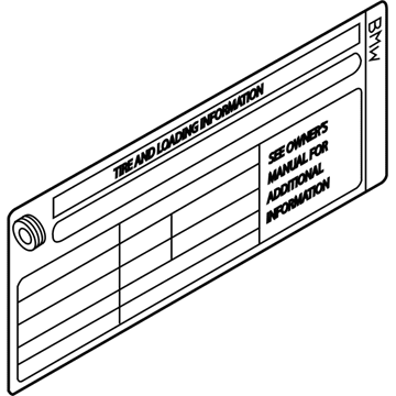 BMW 71-21-2-122-171 Label, Oil Container-Power Steering Pump