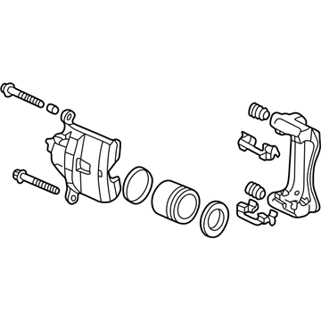 Acura 45018-S0K-A01 Caliper Sub-Assembly, Right Front