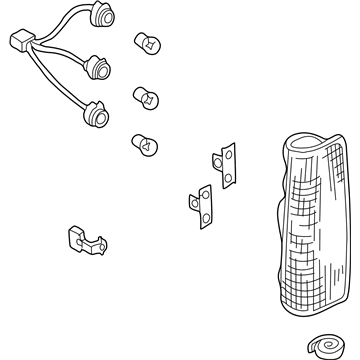 Nissan 26550-3S525 Lamp Assembly-Rear Combination, RH