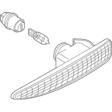 BMW 63-13-7-164-757 Addition. Turn Indicator Lamp, Left White