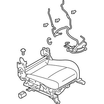Infiniti 87300-1PS2A Cushion Assy-Front Seat