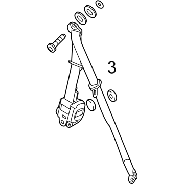 GM 19258324 Belt & Retractor