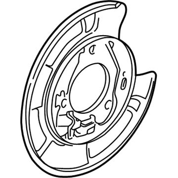 Honda 43110-SX0-G01 Plate, Right Rear Brake Back