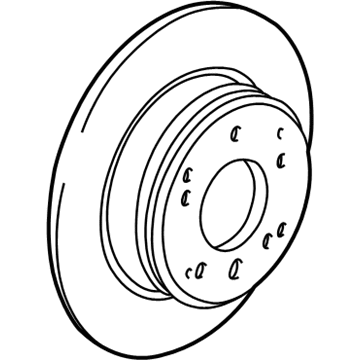 Acura 42510-SZ3-N00 Disk, Rear Brake Drum In