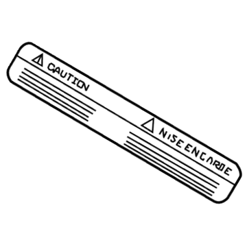 Nissan 21599-9FD0B Label-Caution, Motor Fan