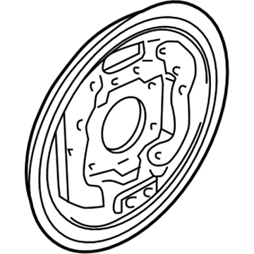 Hyundai 58355-2D010 Plate Assembly-Rear Brake Back, LH