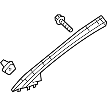 Honda 84105-TR0-A11ZA Garnish, R. FR. Pillar *NH220L* (Tweeter) (CLEAR GRAY)