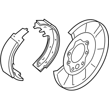 Nissan 44010-CA01B Brake Assy-Parking, Rear LH