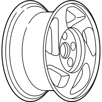 GM 9595238 Wheel Rim-16X6.5 42Mm Offset 115 Bellcrank