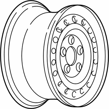 GM 9592321 Wheel, Steel