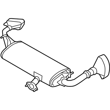 Nissan 20100-5AA2A Exhaust, Main Muffler Assembly