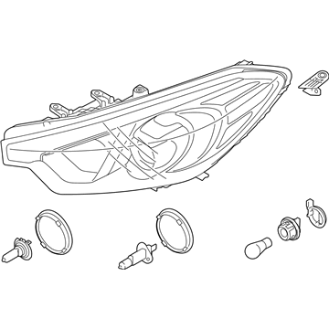 Kia 92102A7211 Passenger Side Headlight Assembly