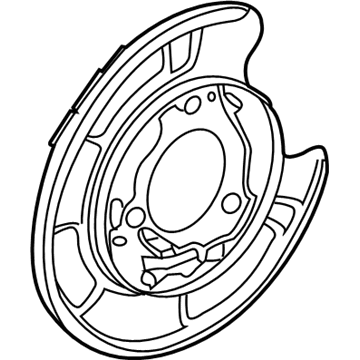 Honda 43110-SCV-A01 Plate, Right Rear Brake Backing