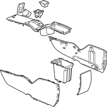 GM 88987683 Console Asm, Front Floor *Ebony