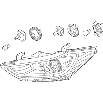 Hyundai 92102-F3000 Right Passenger Headlight