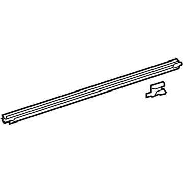 Lexus 68171-0E020 Weatherstrip, Front Door Glass, Inner RH