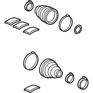 Lexus 04427-0E031 Boot Kit, Front Drive Shaft