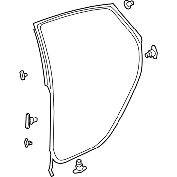 Honda 72850-TVA-A02 WTHSTP, RR. L DOOR