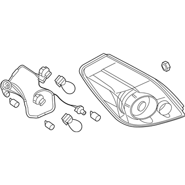 Nissan 26555-JB100 Lamp Assembly-Rear Combination, LH