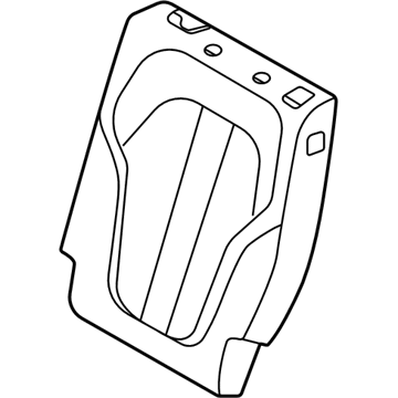 BMW 52-20-5-A1A-0B7 COVER, BASIC BACKREST, LEATH