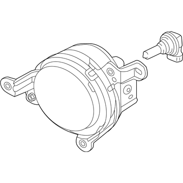 Kia 92201E4010 Front Fog Lamp Assembly, Left