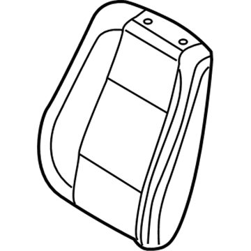 BMW 52-10-7-253-755 Cover Backrest, Leather, Left
