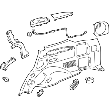 Toyota 62510-60C10-A1 Lower Quarter Trim