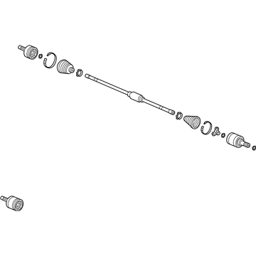 Honda 44305-T5R-000 Driveshaft Assembly, Passenger Side