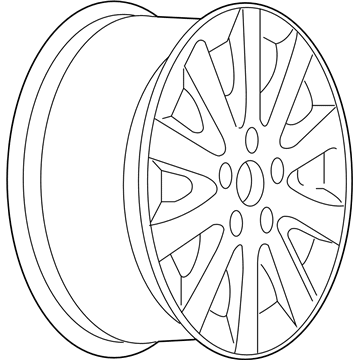 GM 9596410 Wheel Rim-17X6.5 Aluminum 52Mm Outside 115X6 Bellcrank *Chrome Clad