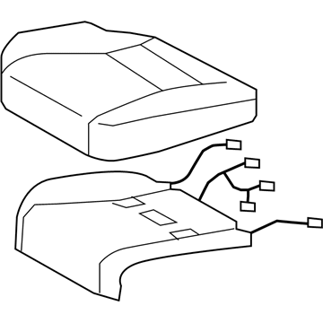 Lexus 71075-50830-A0 Rear Seat Cushion Cover, Right (For Separate Type)