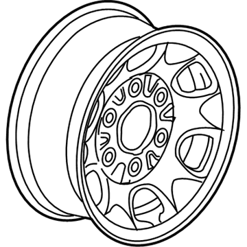 GM 9595221 Wheel Rim Assembly - 16X7 X28 Steel