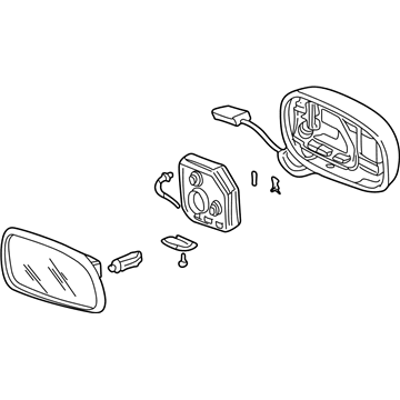 Acura 76200-SL0-A01ZC Mirror Assembly, Passenger Side Door (Sebring Silver Metallic) (R.C.)