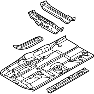 BMW 41-12-7-155-685 Floor Panel Left