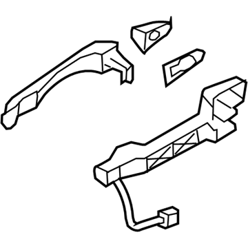 Kia 826603R020SWP Front Door Outside Handle Assembly, Right