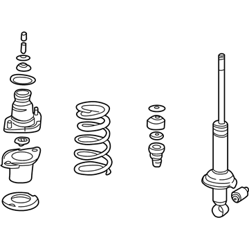 Honda 52620-S5D-A65 Shock Absorber Assembly, Left Rear