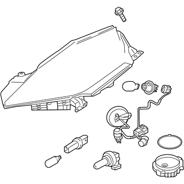 Nissan 26010-3NA1D Passenger Side Headlight Assembly