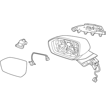 Hyundai 87620-S8240 Mirror Assembly-Outside RR View, RH