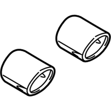 BMW 82-12-0-151-089 Chrome Tailpipe Trim