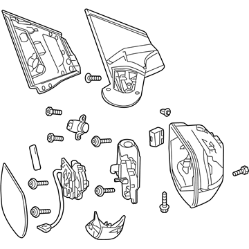 Honda 76200-T0A-A02 Mirror Assembly Passenger Side, R/C