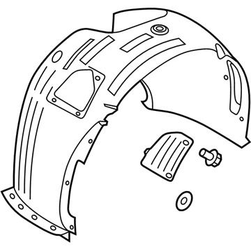 Kia 84116J5000 Insulator-Fender, LH