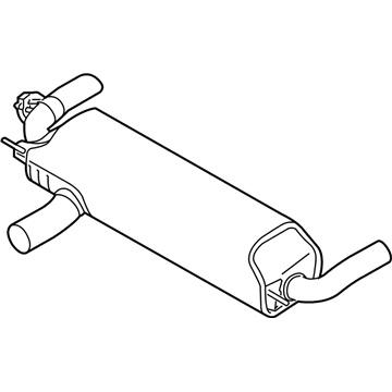 BMW 18-30-8-635-591 Rear Muffler With Center Pipe Assembly