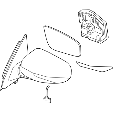 Infiniti 96302-9NF9C Mirror Assembly-Outside LH