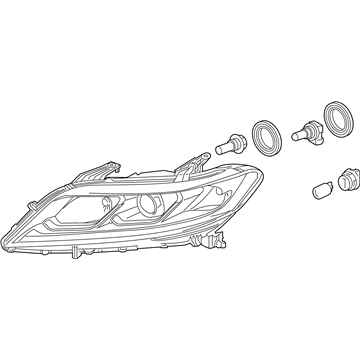 Honda 33150-T3L-A21 Headlight Assembly, Driver Side