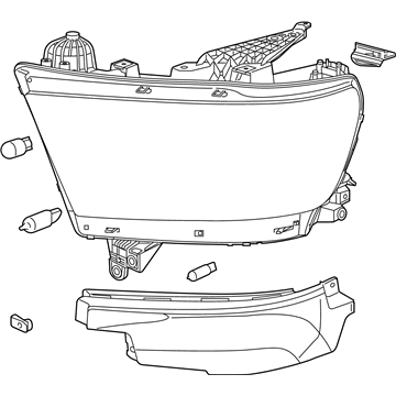 Mopar 68316080AH Headlamp Assembly