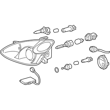 Lexus 81110-0E020 Passenger Side Headlight Assembly