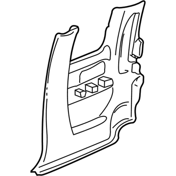 GM 15237641 Panel Asm-Body Side Rear Trim *Neutral