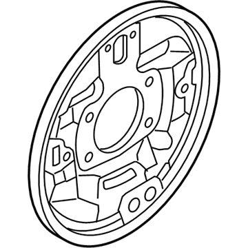 Hyundai 58365-1G000 Plate Assembly-Rear Brake Back, RH