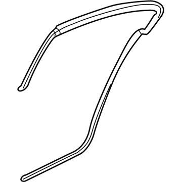 GM 92257475 Weatherstrip-Rear Side Door Upper Auxiliary