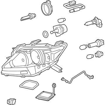 Lexus 81110-0E061 Headlamp Assembly, Right